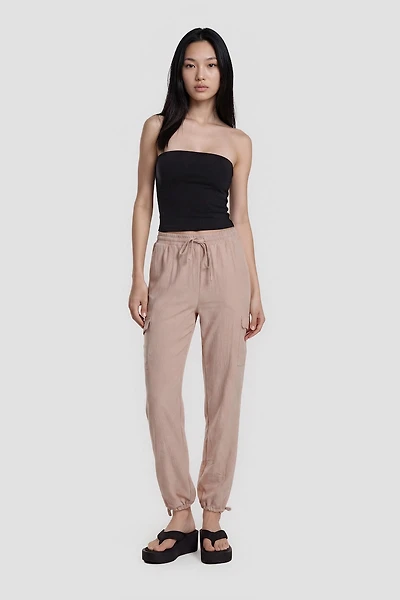 Tie-Up Pants With Big Pockets