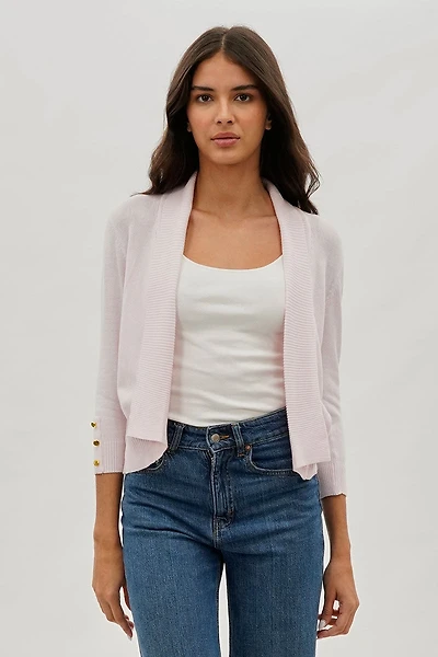 Beechers Brook 3/4 Sleeve Open Shrug Cardigan