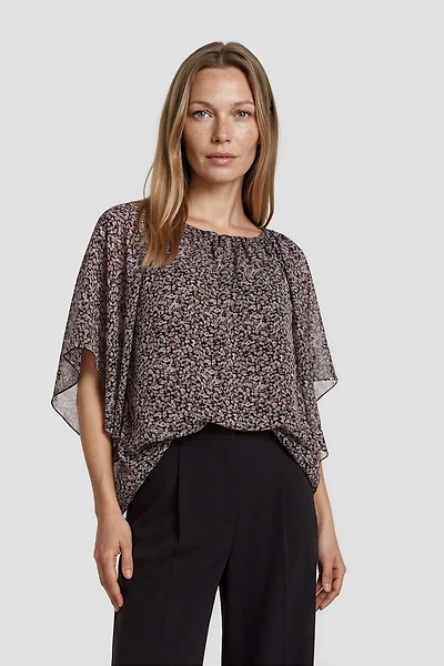Boat Neck Flutter Shirt