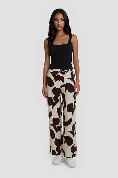 Printed Flowy Pants