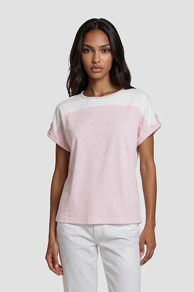 Contrast Tee - Blush