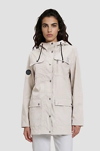 Lightweight Reflective Rain Jacket - Cream