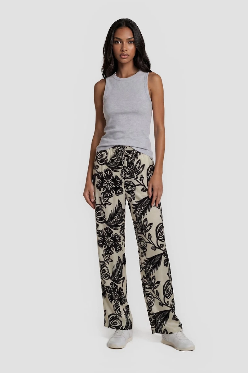 Printed Drawstring Pants