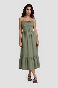 Thin Strap Tiered Maxi Dress