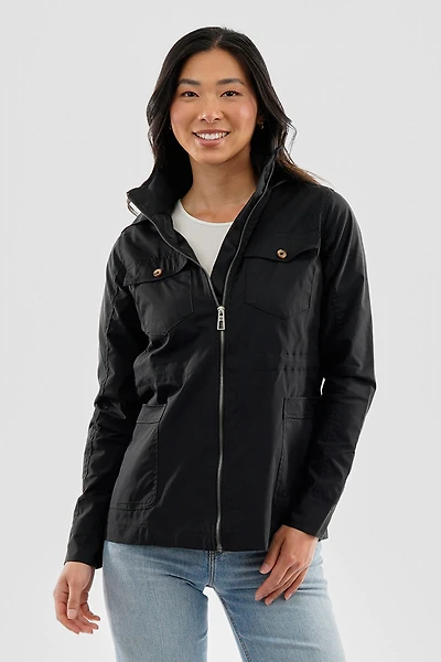 Canada Weather Gear Coated Microfibre Zip Up Lightweight Jacket