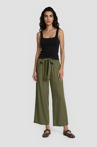 Cropped Pants - Green