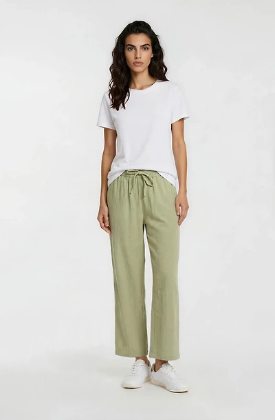 Cropped Wide Leg Pants