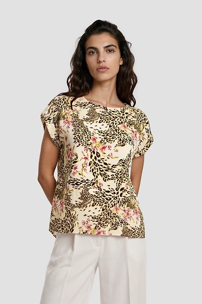 Short Sleeve Boatneck Top