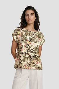 Short Sleeve Boatneck Top