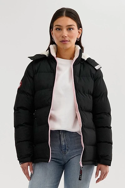 Sherpa Lined Collar Bomber Jacket