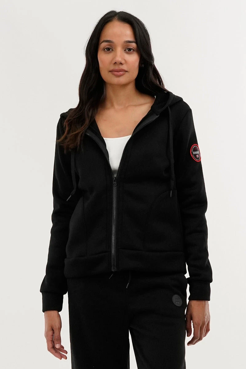 Fahrenheit Classic Zip Up Hoodie - Black