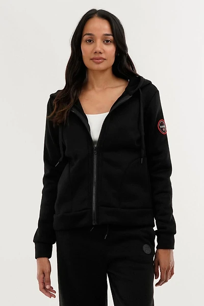 Fahrenheit Classic Zip Up Hoodie - Black