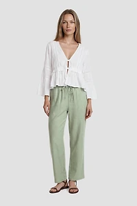 Tie Up Pants - Green