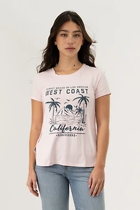 Crewneck California Tee - Pink