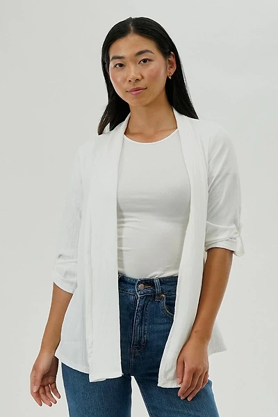 Urbanology Lightweight Wrap Cardigan - White