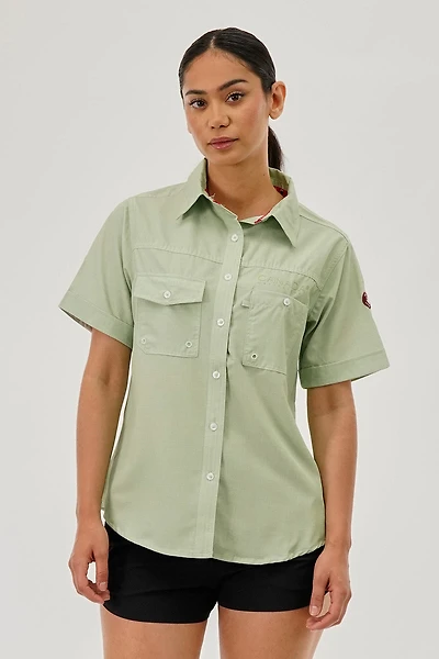 Canada Weather Gear Short Sleeve Button Up Utility Shirt
