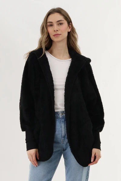 Canada Weather Gear Open Front Teddy Cardigan