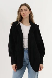 Canada Weather Gear Open Front Teddy Cardigan