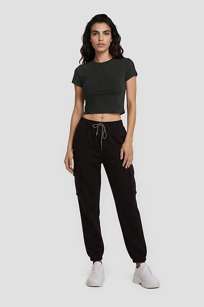 Fleece Joggers With Side Pockets