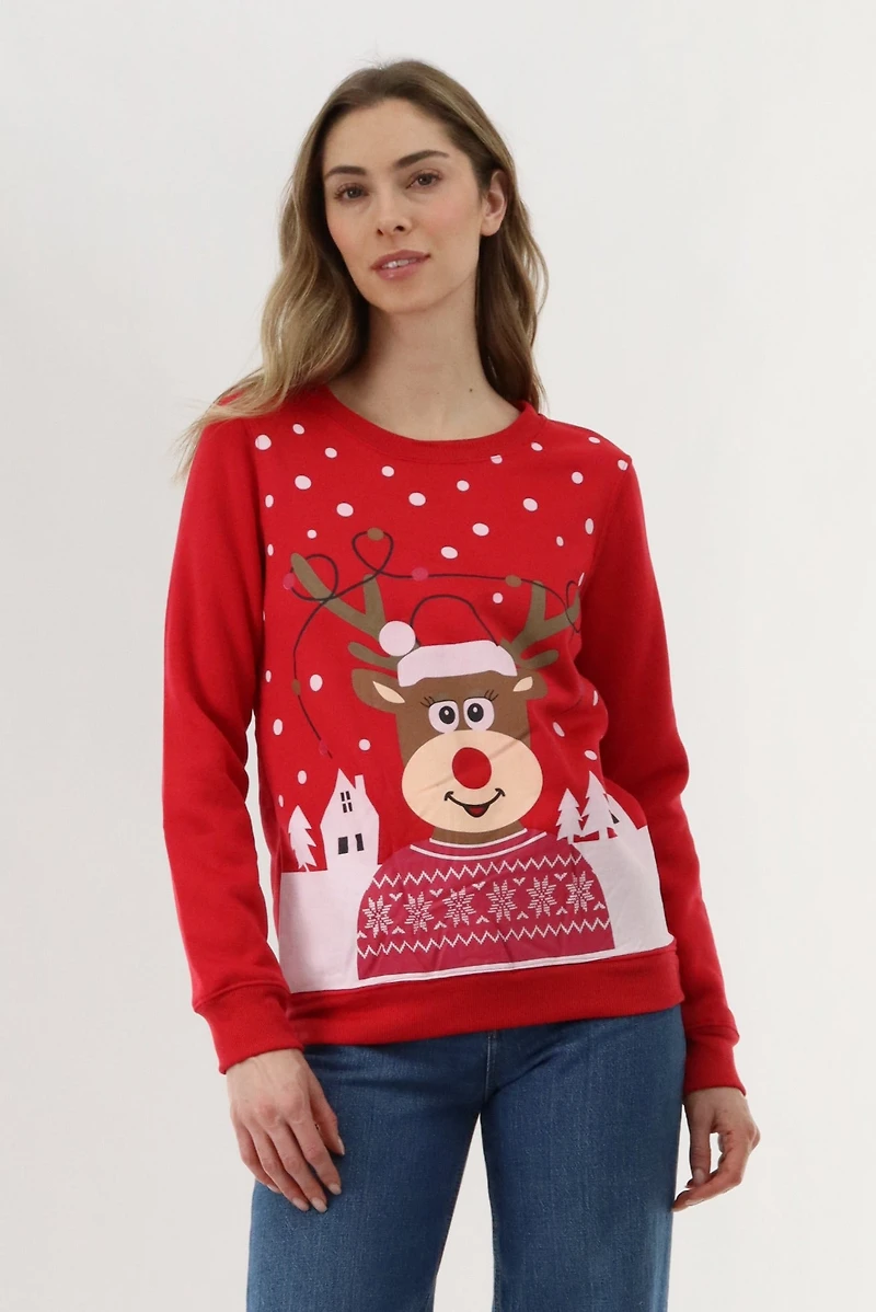 Festive Reindeer Christmas Sweater