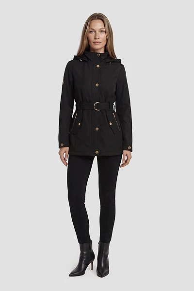 Lightweight Jacket With Gold Toned Hardware - Black