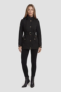 Lightweight Jacket With Gold Toned Hardware - Black