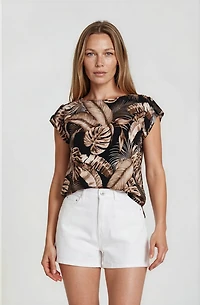 Printed Short Sleeve Top