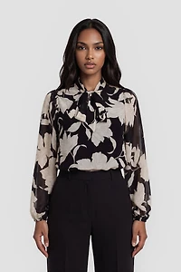 Long Sleeve Bow Tie Shirt