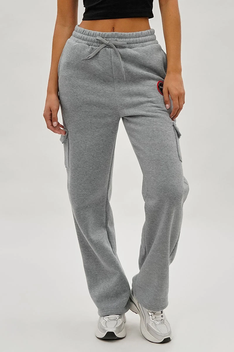 Fahrenheit Wide Leg Cargo Sweatpants