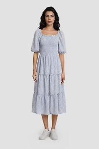 Tiered Smock Maxi Dress