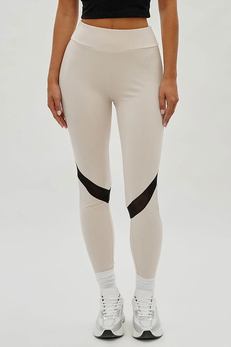 Super Triple Goose Mesh Detail Leggings