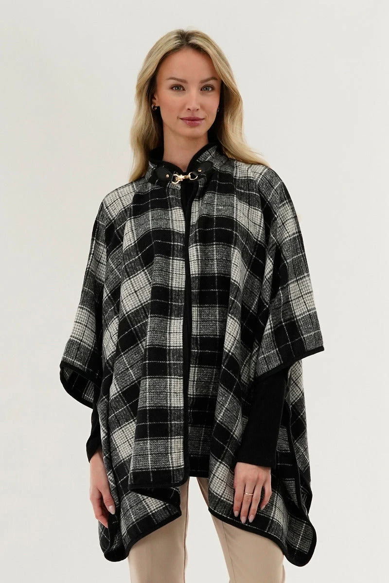 Canada Weather Gear Tartan Plaid Poncho