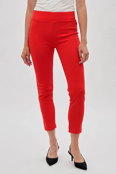 Majora High Waisted Ankle Pants - Red