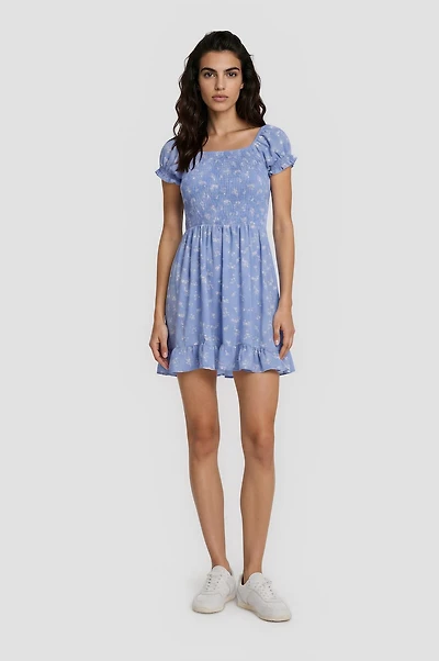 Short Sleeve Smock Sundress