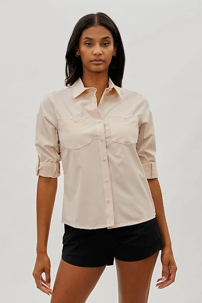 Canada Weather Gear Button Up Utility Shirt