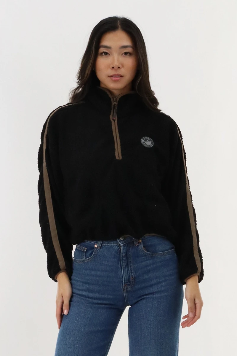 Canada Weather Gear 1/4 Zip Sherpa Pullover Sweater