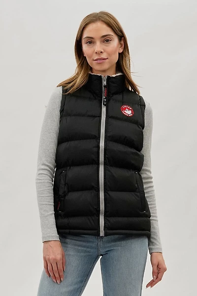 Canada Weather Gear Fleece Lined Collar Puffer Vest