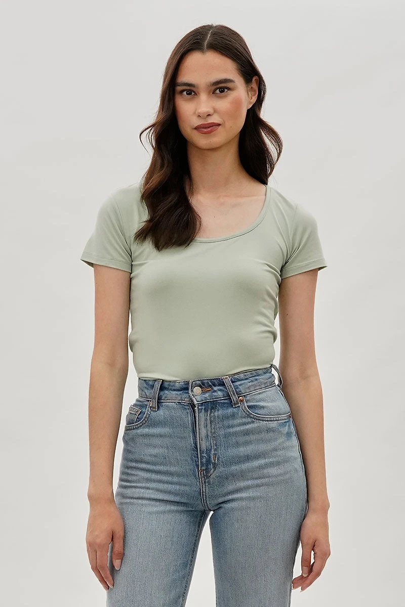 Costa Blanca Square Neck Tee