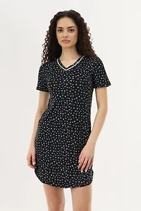 Canada Weather Gear Heart Print Tunic Pajama Top