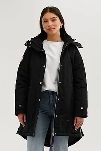 Canada Weather Gear Sherpa Lined Parka Jacket - Black