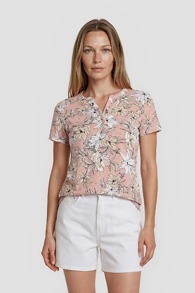 Short Sleeve Half Button Down Shirt