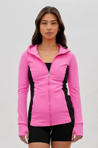 Zip Up Yoga Lightweight Jacket - Pink