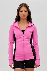 Zip Up Yoga Lightweight Jacket - Pink