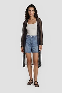 Long Sleeve Mesh Duster