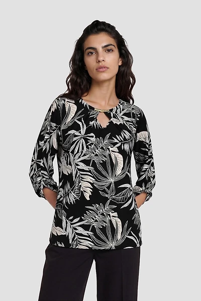 Shirt With Roll Up Sleeves - Black