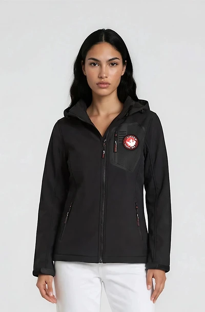 Hooded Tech Jacket - Black