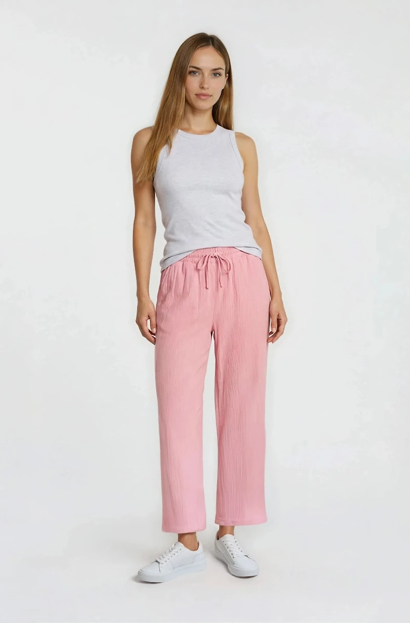 Cropped Wide Leg Pants