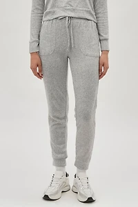 Fahrenheit Tie Waist Knit Joggers - Grey