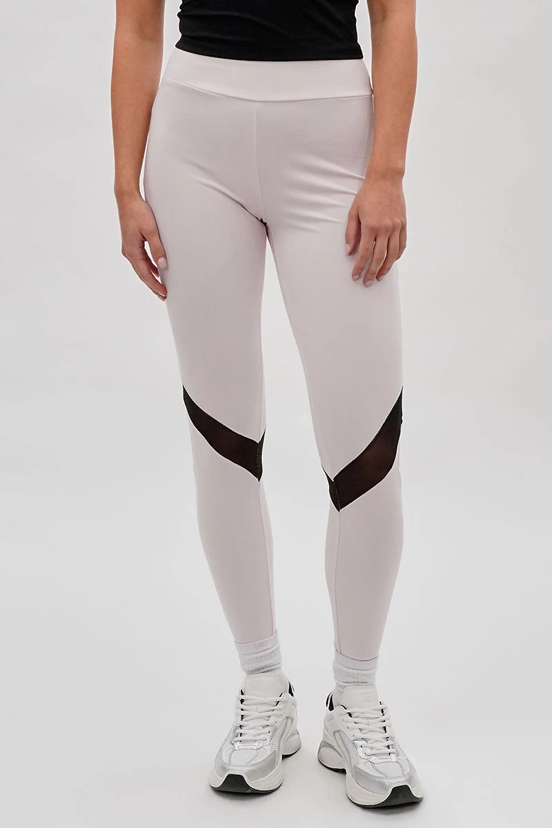 Super Triple Goose Mesh Detail Leggings - Blush