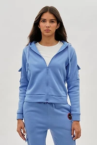 Fahrenheit Utility Pocket Zip Up Hoodie